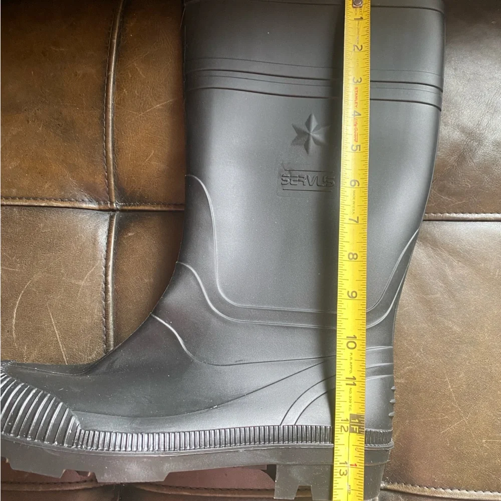 NEW Servus By Honeywell Rubber Boots Mens 11 / Womens 12 Black Pull On Waterpro